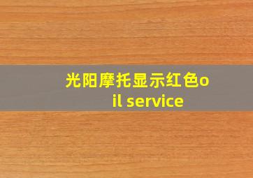 光阳摩托显示红色oil service